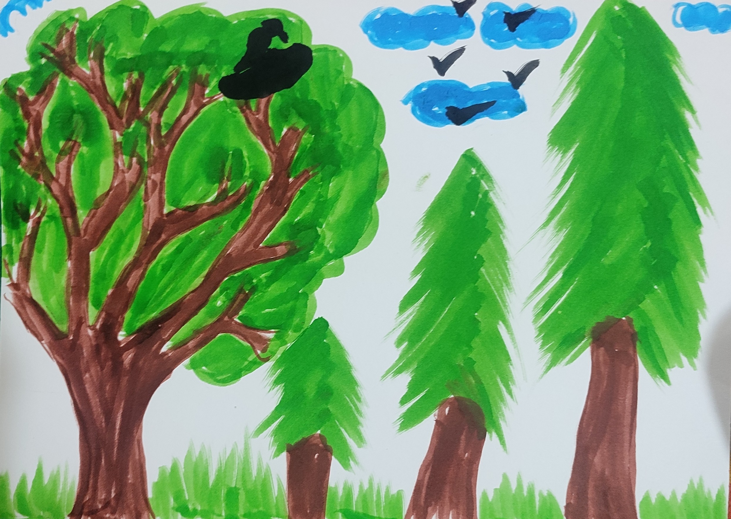 Landscape with Birds