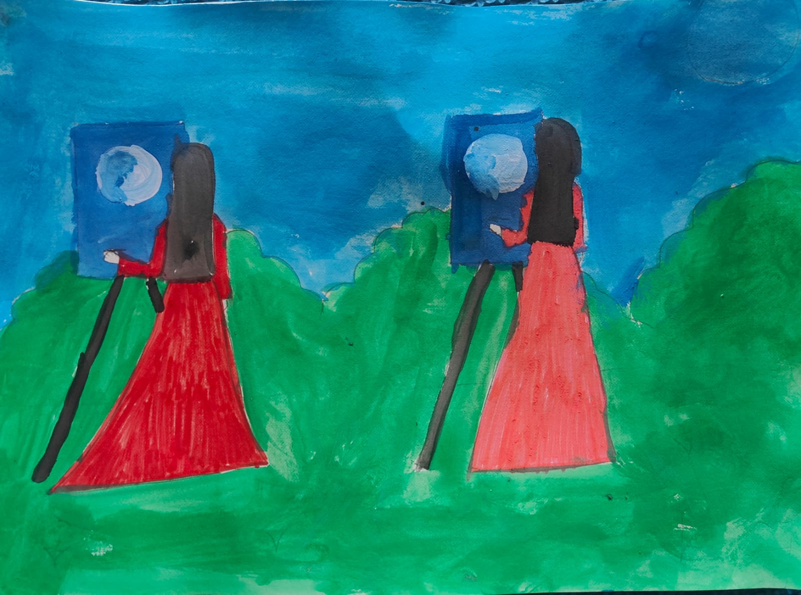 paiting in the noise of others